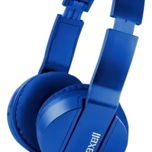 Maxell Solid2 Hands-Free Headband Headphones with DJ Microphone, Blue
